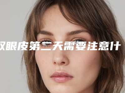 双眼皮第二天需要注意什么